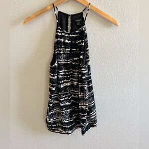 Ann Taylor Sleeveless Black and White Blouse